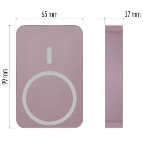 Powerbank Emos MagSafe 10000mAh 20W (B0551S) Pink купить в Украине: Киев, Днепр, Харьков, Одесса  | Низкая цена, отзывы, характеристики от TELEMART фото