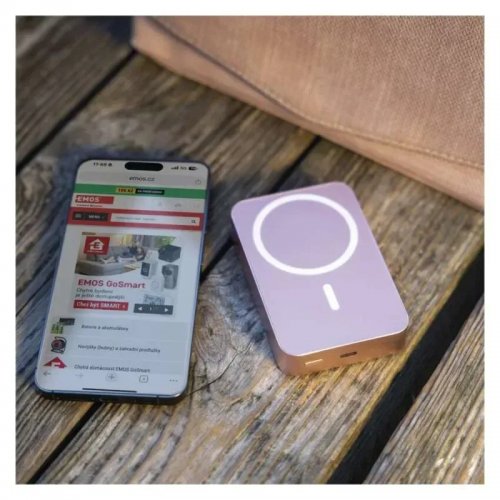Powerbank Emos MagSafe 10000mAh 20W (B0551S) Pink купить в Украине: Киев, Днепр, Харьков, Одесса  | Низкая цена, отзывы, характеристики от TELEMART фото