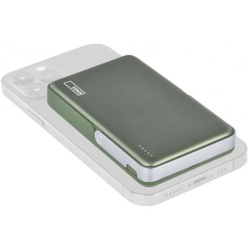 Powerbank Emos MagSafe 10000mAh 20W (B0552AG) Alpine Green купить в Украине: Киев, Днепр, Харьков, Одесса  | Низкая цена, отзывы, характеристики от TELEMART фото