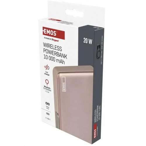 Powerbank Emos MagSafe 10000mAh 20W (B0552RG) Rose Gold купить в Украине: Киев, Днепр, Харьков, Одесса  | Низкая цена, отзывы, характеристики от TELEMART фото