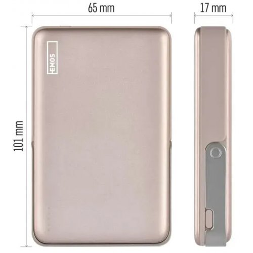 Powerbank Emos MagSafe 10000mAh 20W (B0552RG) Rose Gold купить в Украине: Киев, Днепр, Харьков, Одесса  | Низкая цена, отзывы, характеристики от TELEMART фото