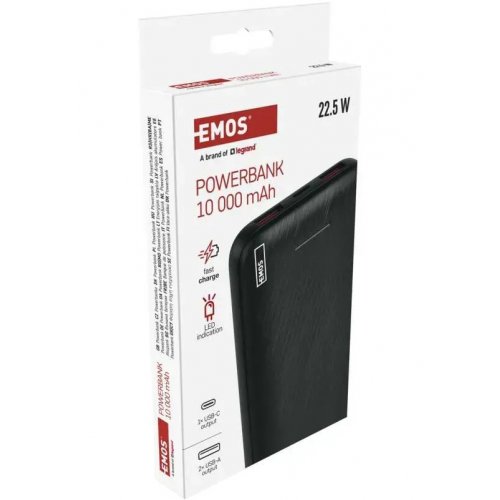 Powerbank Emos 10000mAh 22.5W (B0571B) Black купить в Украине: Киев, Днепр, Харьков, Одесса  | Низкая цена, отзывы, характеристики от TELEMART фото