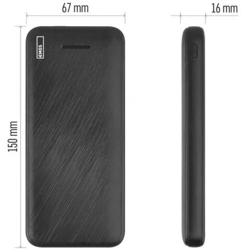 Powerbank Emos 10000mAh 22.5W (B0571B) Black купить в Украине: Киев, Днепр, Харьков, Одесса  | Низкая цена, отзывы, характеристики от TELEMART фото
