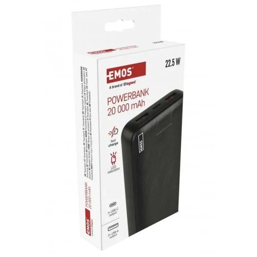 Powerbank Emos 20000mAh 22.5W (B0572B) Black купить в Украине: Киев, Днепр, Харьков, Одесса  | Низкая цена, отзывы, характеристики от TELEMART фото
