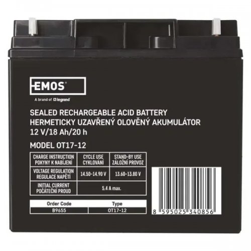 Аккумуляторная батарея Emos 12V 18Ah (B9655) купить в Украине | Telemart фото