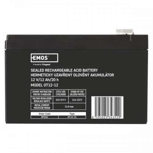 Аккумуляторная батарея Emos 12V 12Ah (B9656) купить в Украине | Telemart фото