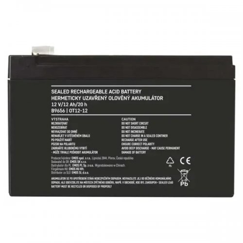 Аккумуляторная батарея Emos 12V 12Ah (B9656) купить в Украине | Telemart фото