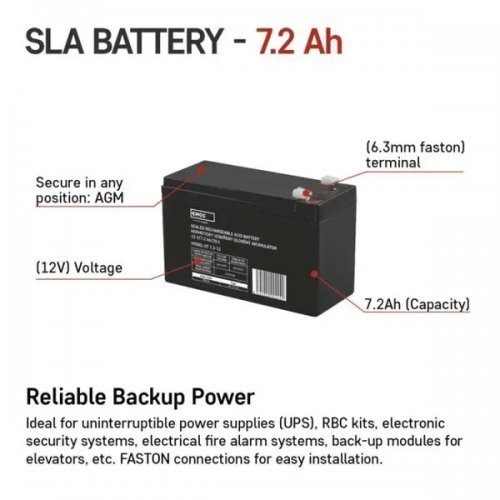 Аккумуляторная батарея Emos 12V 7.2Ah (B9674) купить в Украине | Telemart фото