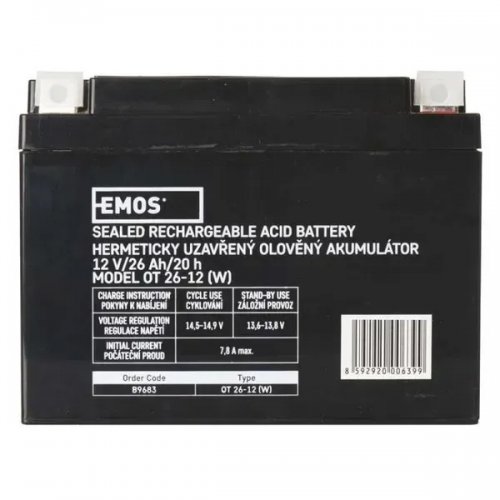 Аккумуляторная батарея Emos 12V 26Ah (B9683) купить в Украине | Telemart фото