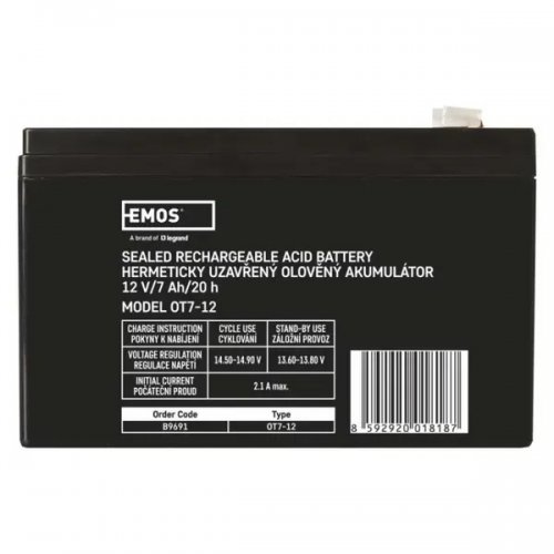Аккумуляторная батарея Emos 12V 7Ah (B9691) купить в Украине | Telemart фото
