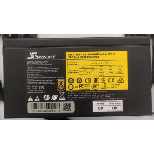 Блок питания Seasonic M12II-620 EVO Bronze 620W (SS-620GM2) (Восстановлено продавцом, 891880) купить в Украине: Киев, Днепр, Харьков, Одесса  | Проверка совместимости, низкая цена, отзывы, характеристики от TELEMART фото