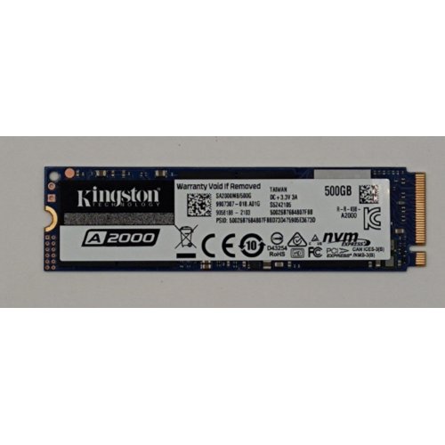 Ssd-диск Kingston A2000 3D NAND 500GB M.2 (2280 PCI-E) NVMe x4 (SA2000M8/500G) (Восстановлено продавцом, 891904) купить в Украине: Киев, Днепр, Харьков, Одесса  | Проверка совместимости, низкая цена, отзывы, характеристики от TELEMART фото
