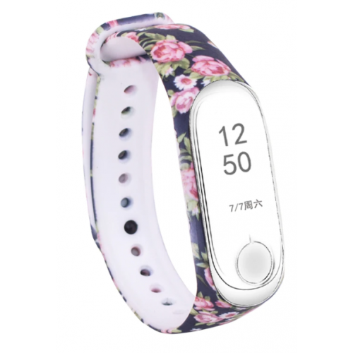 Xiaomi Mi Band 3 Colored Mix Blue/Pink Flowers купити в Україні: Київ, Львів, Хмельницький, Тернопіль, Івано-Франківськ | Низька ціна, відгуки, характеристики від TELEMART фото