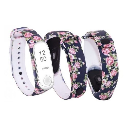 Xiaomi Mi Band 3 Colored Mix Blue/Pink Flowers купити в Україні: Київ, Львів, Хмельницький, Тернопіль, Івано-Франківськ | Низька ціна, відгуки, характеристики від TELEMART фото