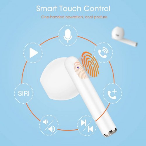 Навушники Blackview AirBuds 6 TWS (AIRBUDS 6_WH) White купити в Україні: Київ, Львів, Хмельницький, Тернопіль, Івано-Франківськ | Низька ціна, відгуки, характеристики від TELEMART фото