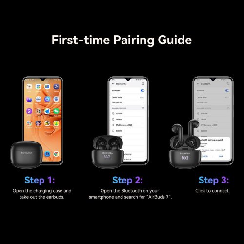Навушники Blackview AirBuds 7 TWS (BVAIRBUDS7-WH) White купити в Україні: Київ, Львів, Хмельницький, Тернопіль, Івано-Франківськ | Низька ціна, відгуки, характеристики від TELEMART фото