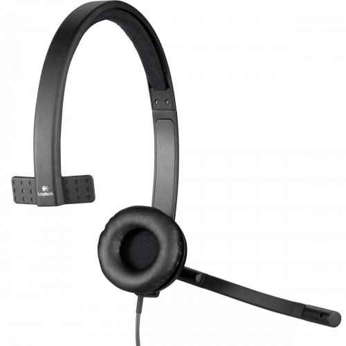 Наушники Logitech H570e Corded Mono (981-001427) Black купить в Украине: Киев, Днепр, Харьков, Одесса  | Низкая цена, отзывы, характеристики от TELEMART фото
