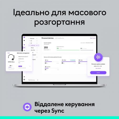 Наушники Logitech H570e Corded Mono (981-001427) Black купить в Украине: Киев, Днепр, Харьков, Одесса  | Низкая цена, отзывы, характеристики от TELEMART фото