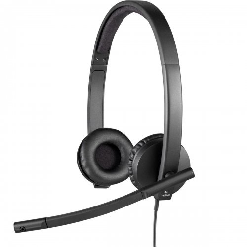 Наушники Logitech H570e Corded Stereo (981-001430) Black купить в Украине: Киев, Днепр, Харьков, Одесса  | Низкая цена, отзывы, характеристики от TELEMART фото