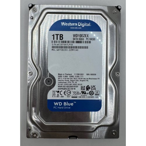 Жорсткий диск Western Digital Blue 1TB 64MB 3.5" (WD10EZEX) (Відновлено продавцем, 892026) купити в Україні: Київ, Львів, Хмельницький, Тернопіль, Івано-Франківськ | Перевірка сумісності, низька ціна, відгуки, характеристики від TELEMART фото