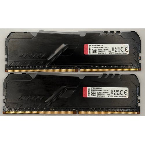 Озп Kingston DDR4 16GB (2x8GB) 3200Mhz FURY Beast RGB Black (KF432C16BBAK2/16) (Відновлено продавцем, 892036) купити в Україні: Київ, Львів, Хмельницький, Тернопіль, Івано-Франківськ | Перевірка сумісності, низька ціна, відгуки, характеристики від TELEMART фото