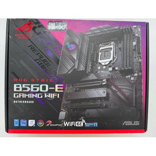 Материнская плата Asus ROG STRIX B560-E GAMING WIFI (s1200, Intel B560) (Восстановлено продавцом, 892037) купить в Украине: Киев, Днепр, Харьков, Одесса  | Проверка совместимости, низкая цена, отзывы, характеристики от TELEMART фото