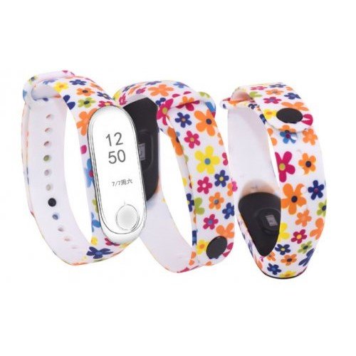 Xiaomi Mi Band 3 Colored Mix Orange Flowers купить в Украине: Киев, Днепр, Харьков, Одесса  | Низкая цена, отзывы, характеристики от TELEMART фото