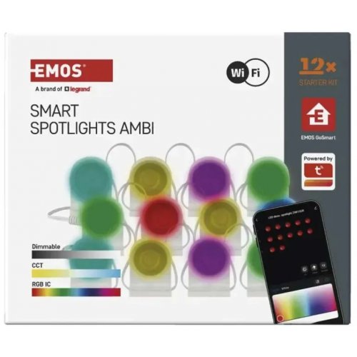 Комплект умного светодиодного освещения Emos ZIW15CR Wi-Fi RGBIC+CCT купить в Украине: Киев, Днепр, Харьков, Одесса  | Низкая цена, отзывы, характеристики от TELEMART фото
