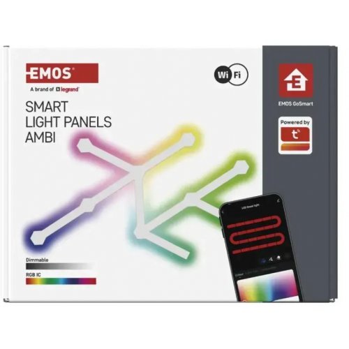 Комплект розумного світлодіодного освітлення Emos ZIW249R LINES Wi-Fi RGBIC купити в Україні: Київ, Львів, Хмельницький, Тернопіль, Івано-Франківськ | Низька ціна, відгуки, характеристики від TELEMART фото