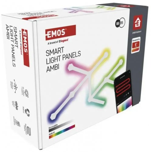 Комплект розумного світлодіодного освітлення Emos ZIW249R LINES Wi-Fi RGBIC купити в Україні: Київ, Львів, Хмельницький, Тернопіль, Івано-Франківськ | Низька ціна, відгуки, характеристики від TELEMART фото