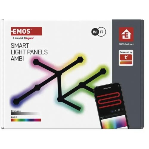 Комплект розумного світлодіодного освітлення Emos ZIW269R LINES Wi-Fi RGBIC купити в Україні: Київ, Львів, Хмельницький, Тернопіль, Івано-Франківськ | Низька ціна, відгуки, характеристики від TELEMART фото