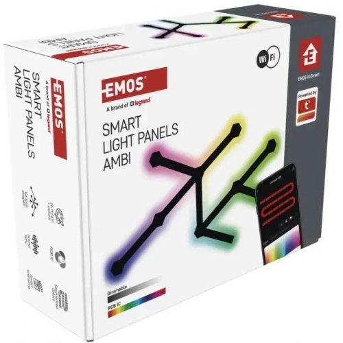 Комплект розумного світлодіодного освітлення Emos ZIW269R LINES Wi-Fi RGBIC купити в Україні: Київ, Львів, Хмельницький, Тернопіль, Івано-Франківськ | Низька ціна, відгуки, характеристики від TELEMART фото