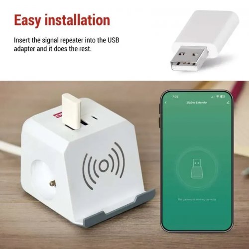 Повторитель усиления сигнала Emos ZigBee H5022 купить в Украине | Telemart фото