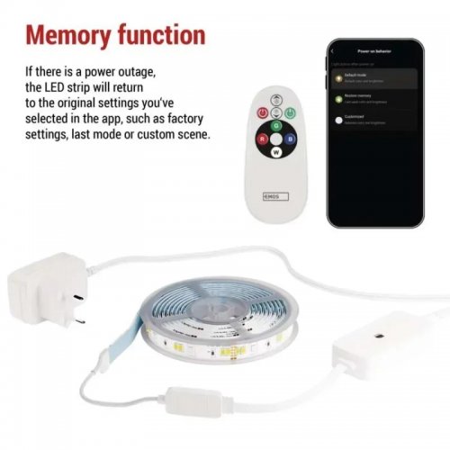 Світлодіодна стрічка Emos ZPW218R GoSmart Wi-Fi купити в Україні: Київ, Львів, Хмельницький, Тернопіль, Івано-Франківськ | Низька ціна, відгуки, характеристики від TELEMART фото