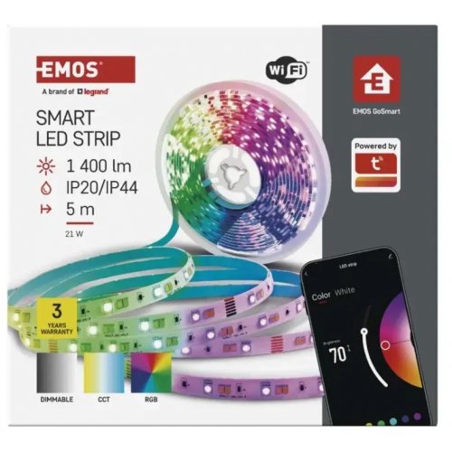 Світлодіодна стрічка Emos ZPW518R GoSmart Wi-Fi купити в Україні: Київ, Львів, Хмельницький, Тернопіль, Івано-Франківськ | Низька ціна, відгуки, характеристики від TELEMART фото