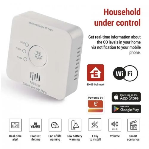 Сигнализатор Emos P56400S CO GoSmart Wi-Fi купить в Украине | Telemart фото