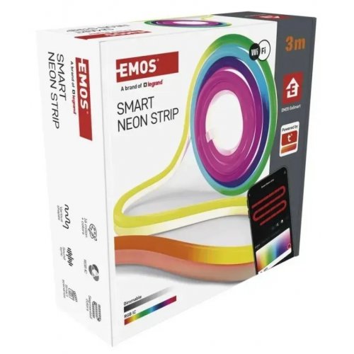 Розумна гнучка світлодіодна стрічка Emos ZPW313I NEON RGBIC Wi-Fi купити в Україні: Київ, Львів, Хмельницький, Тернопіль, Івано-Франківськ | Низька ціна, відгуки, характеристики від TELEMART фото
