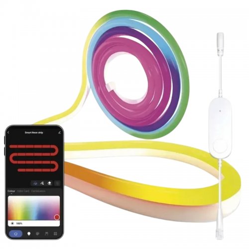 Розумна гнучка світлодіодна стрічка Emos ZPW513I NEON RGBIC Wi-Fi купити в Україні: Київ, Львів, Хмельницький, Тернопіль, Івано-Франківськ | Низька ціна, відгуки, характеристики від TELEMART фото