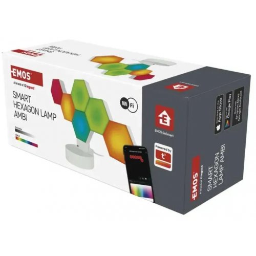 Розумна декоративн світлодіодна настільна лампа Emos ZIW426R HEXAGON RGBIC Wi-Fi купити в Україні: Київ, Львів, Хмельницький, Тернопіль, Івано-Франківськ | Низька ціна, відгуки, характеристики від TELEMART фото