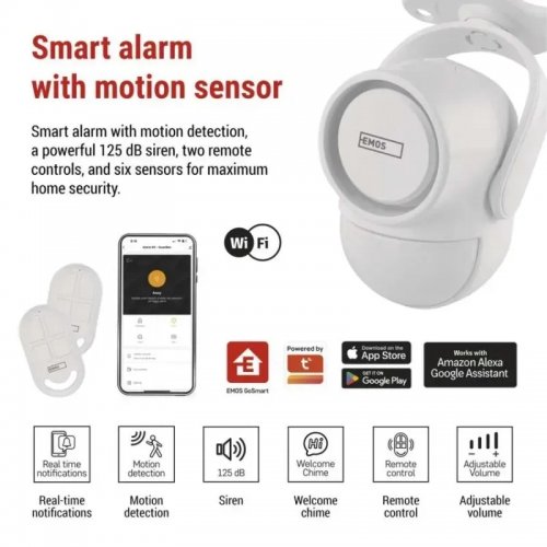 Розумна сигналізація з датчиком руху Emos H5030 GoSmart Wi-Fi купити в Україні | Telemart фото