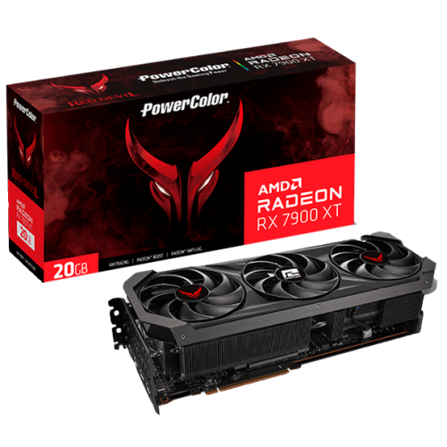 Видеокарта PowerColor Radeon RX 7900 XT Red Devil 20480MB (RX 7900 XT 20G-E/OC) (Восстановлено продавцом, 892110) купить в Украине: Киев, Днепр, Харьков, Одесса  | Проверка совместимости, низкая цена, отзывы, характеристики от TELEMART фото