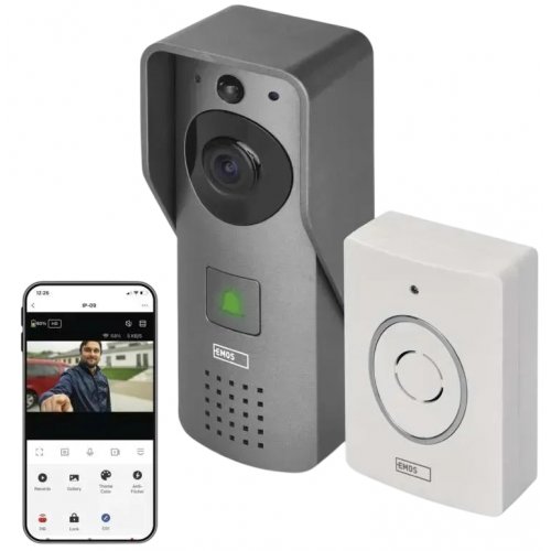 Розумний бездротовий відеодзвінок Emos H4031 GoSmart Wi-Fi купити в Україні | Telemart фото