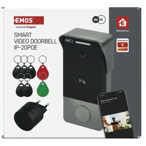 Розумний бездротовий відеодзвінок Emos H4033 IP-20PoE Wi-Fi купити в Україні | Telemart фото