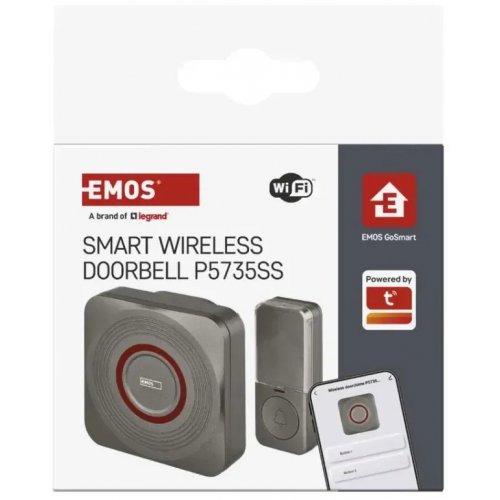 Розумний бездротовий дверний дзвінок Emos P5735SS Wi-Fi купити в Україні | Telemart фото