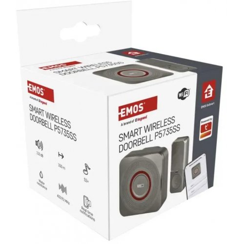 Розумний бездротовий дверний дзвінок Emos P5735SS Wi-Fi купити в Україні | Telemart фото