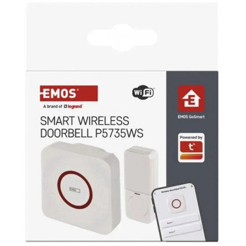Розумний бездротовий дверний дзвінок Emos P5735WS Wi-Fi купити в Україні | Telemart фото