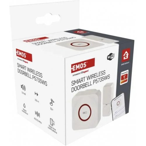 Розумний бездротовий дверний дзвінок Emos P5735WS Wi-Fi купити в Україні | Telemart фото
