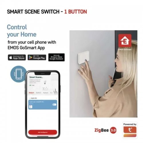 Умный выключатель Emos ZigBee H5011 купить в Украине | Telemart фото