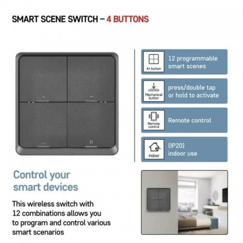 Розумний вимикач Emos ZigBee H5016 купити в Україні | Telemart фото