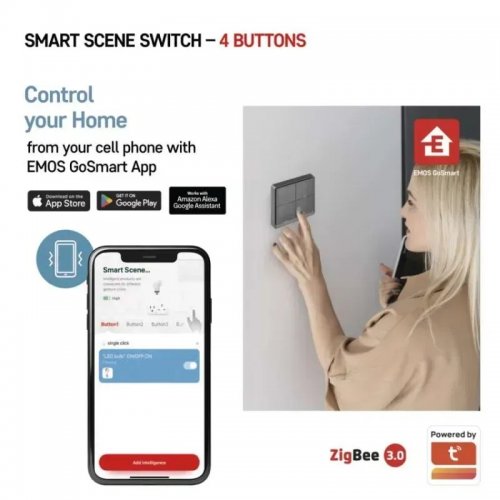 Розумний вимикач Emos ZigBee H5016 купити в Україні | Telemart фото